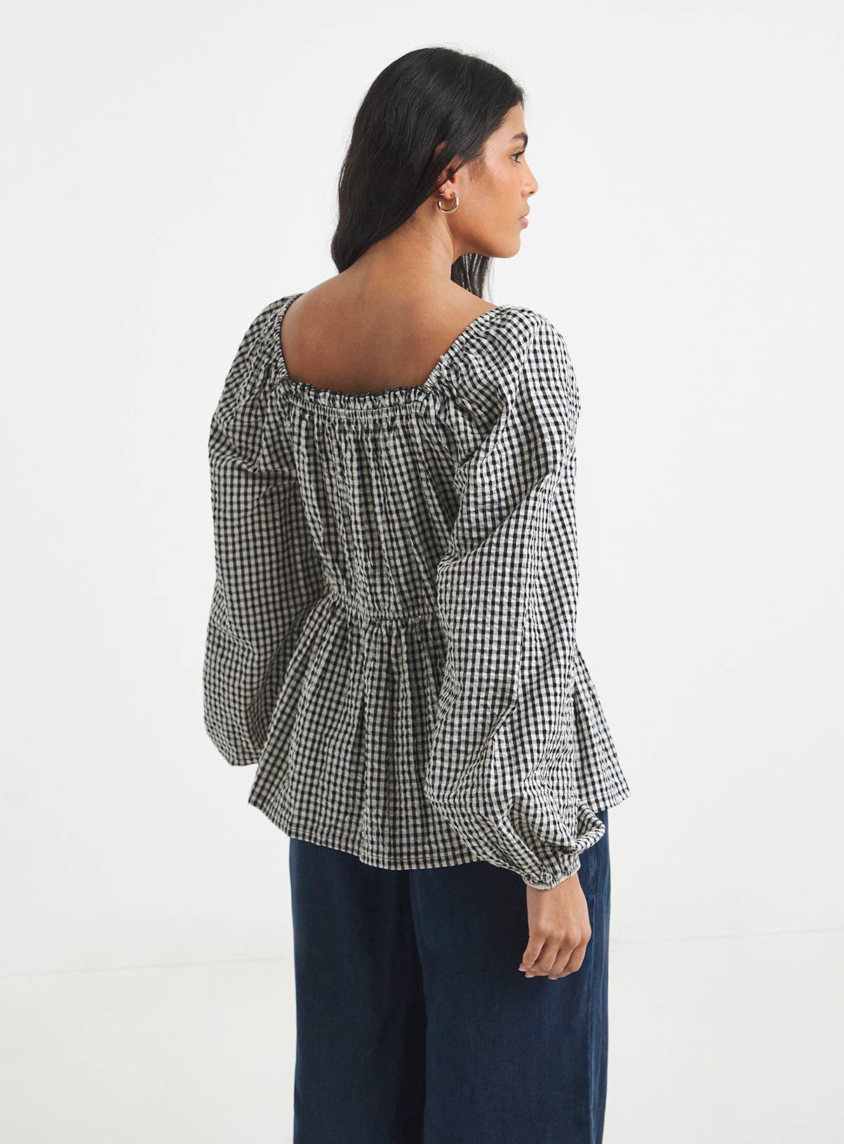 SIMPLY BE Gingham Square Neck Blouse 20 - Image 2
